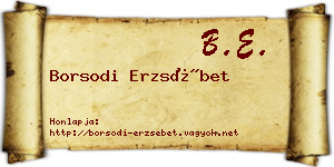 Borsodi Erzsébet névjegykártya